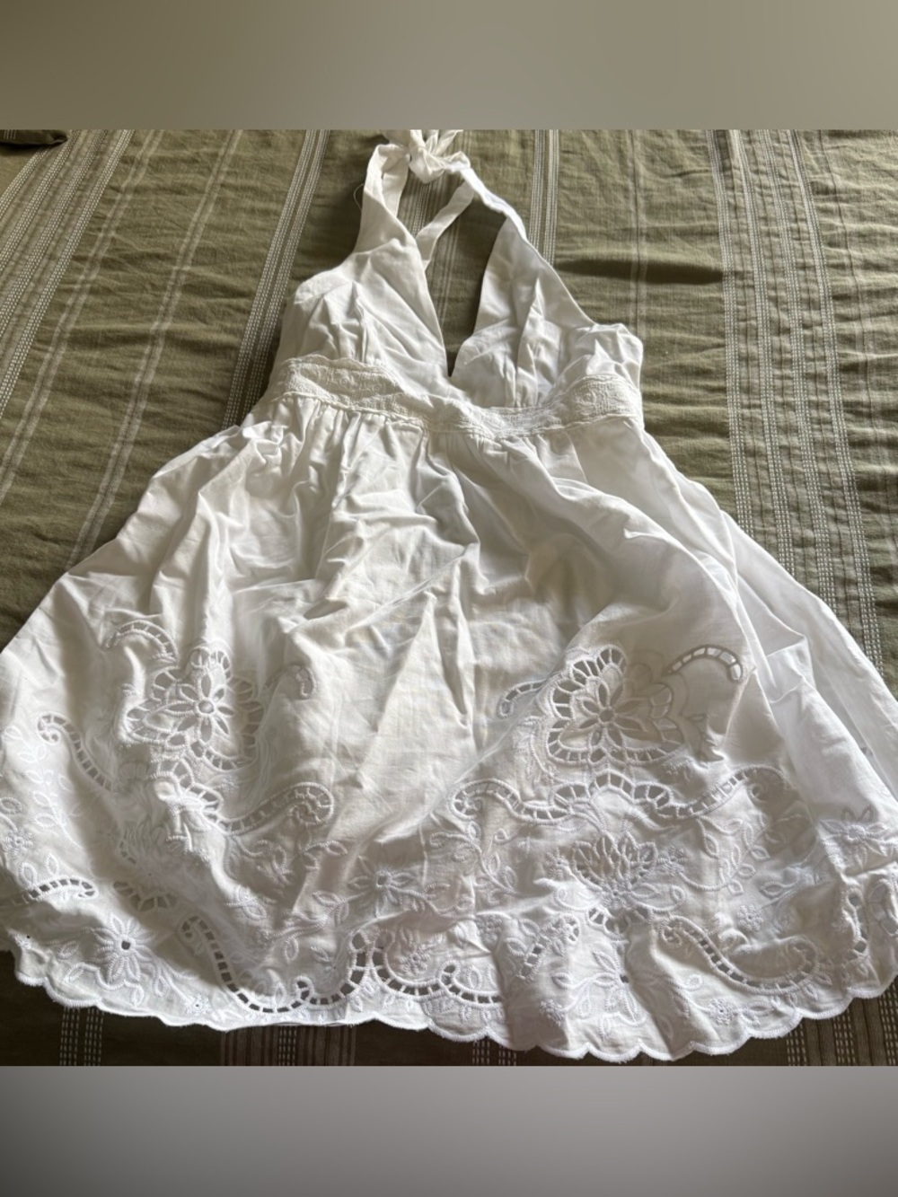 White halter dress